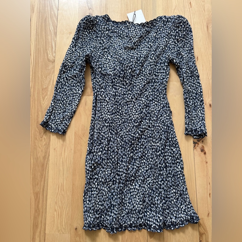 NWT Reformation Posey Bow V-Neck Mini Dress Size 2 - Picture 3 of 13